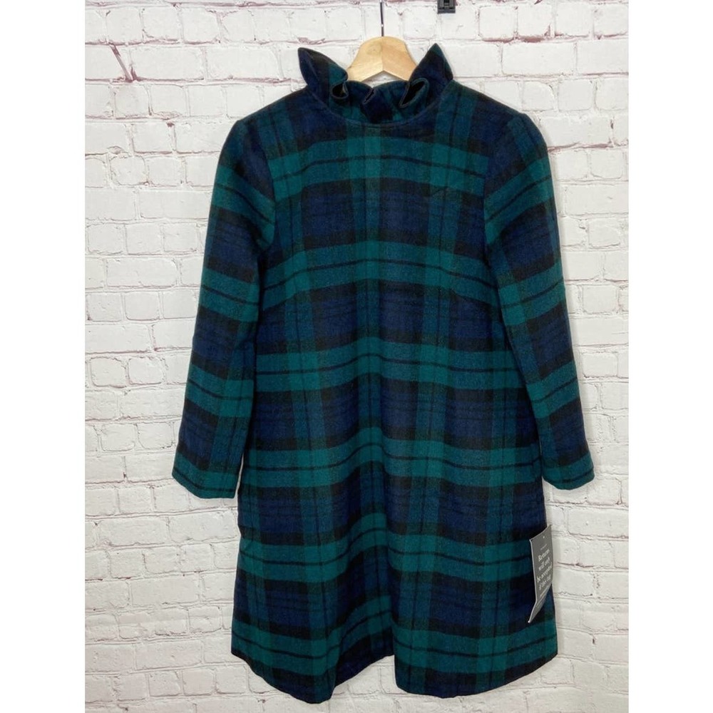 NEW Tuckernuck Blackwatch Daphne Dress Green Blue Plaid Womens Small Wool Tartan - Picture 5 of 10